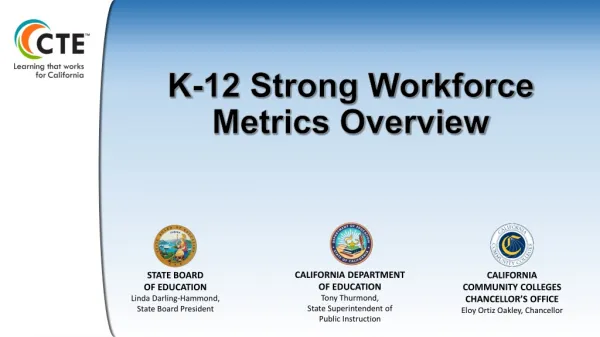 K-12 Strong Workforce Metrics Overview