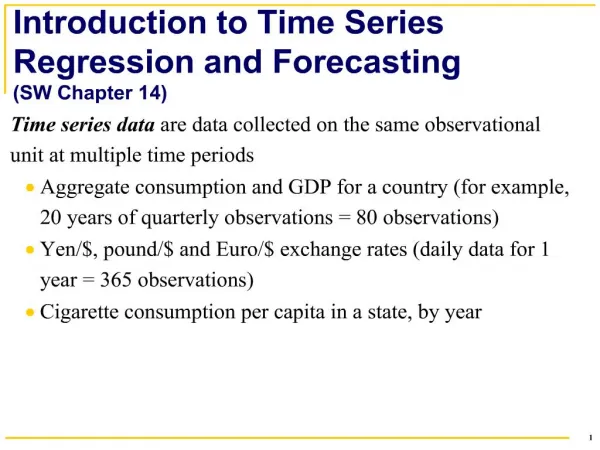 introduction to time series regression and forecasting sw chapter 14