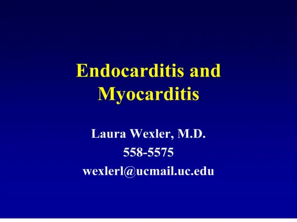 endocarditis and myocarditis