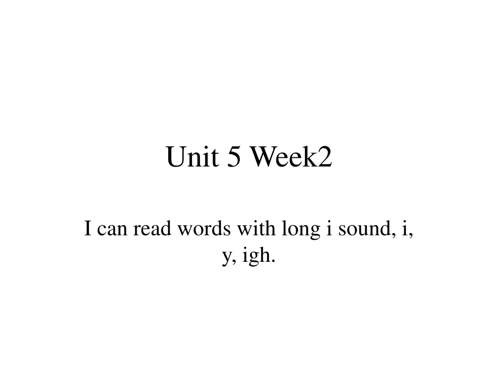 unit 5 week2