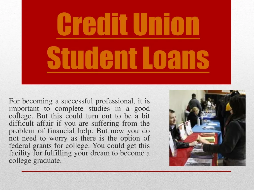 credit union student loans