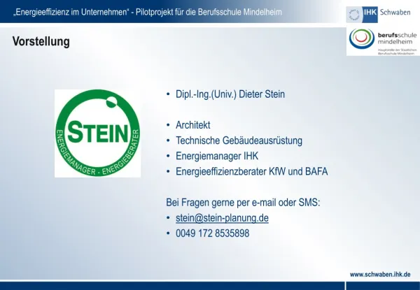 energieeffizienz im unternehmen pilotprojekt f r die berufsschule mindelheim