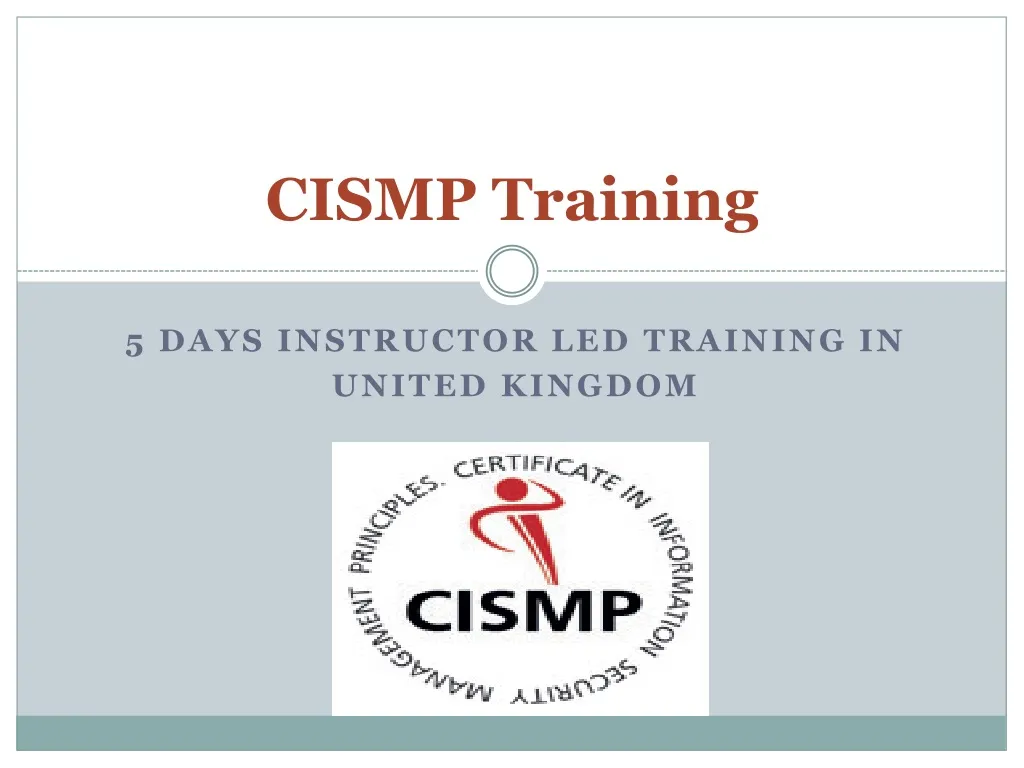 cismp training