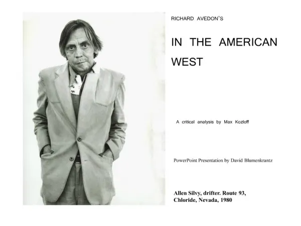 richard avedon s in the american west