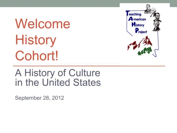 Welcome History Cohort