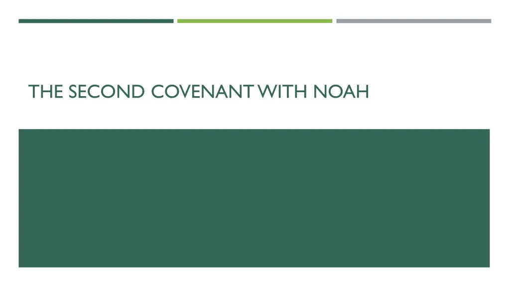 the second covenant with noah