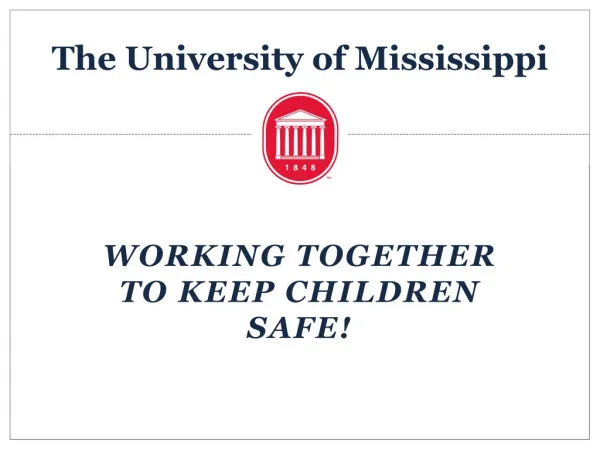 WORKING TOGETHER TO KEEP CHILDREN SAFE!