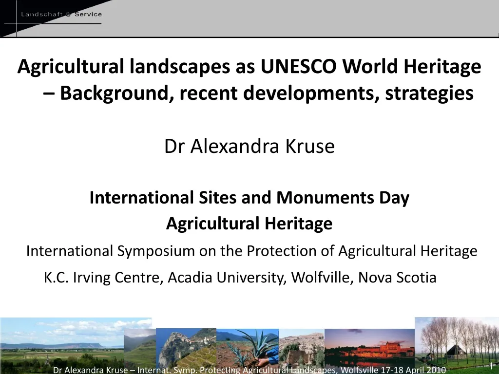 agricultural landscapes as unesco world heritage