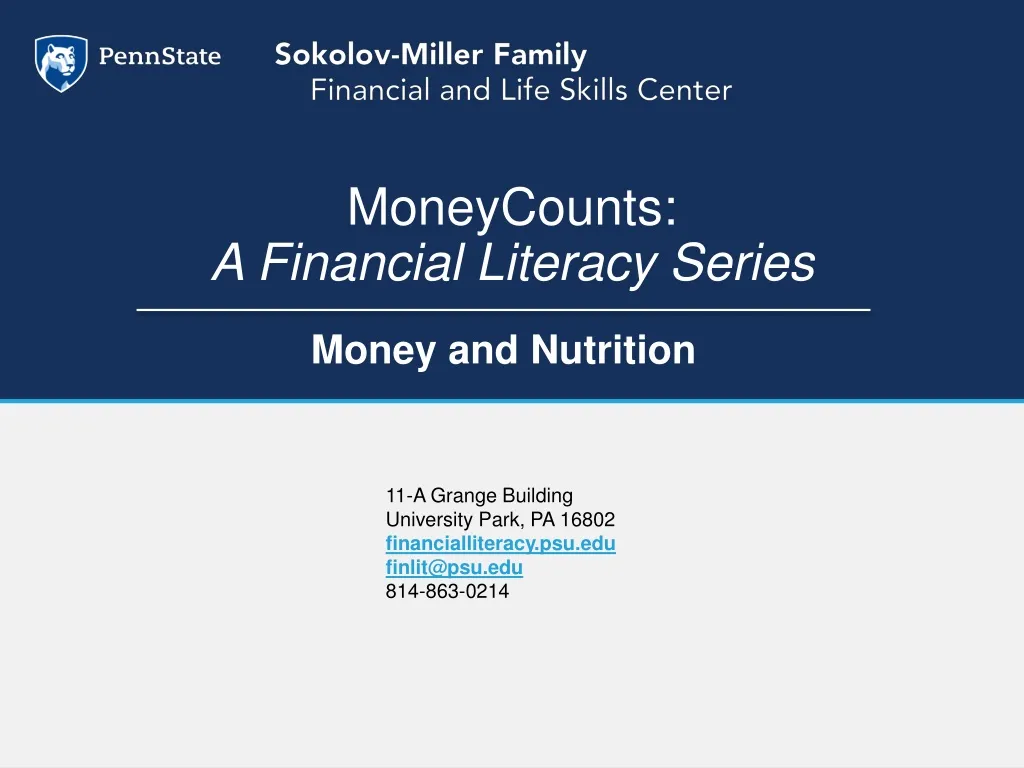 money and nutrition