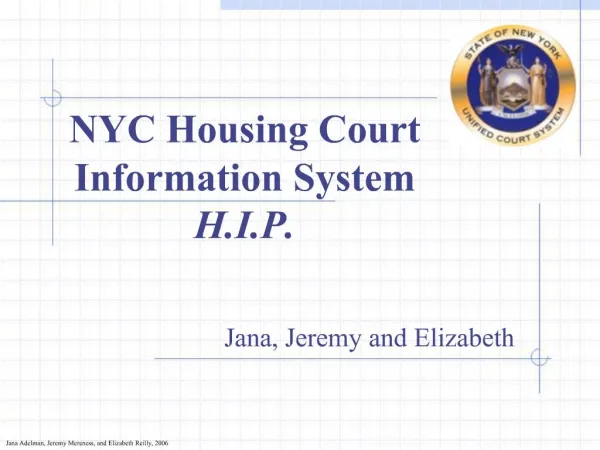 NYC Housing Court Information System H.I.P.