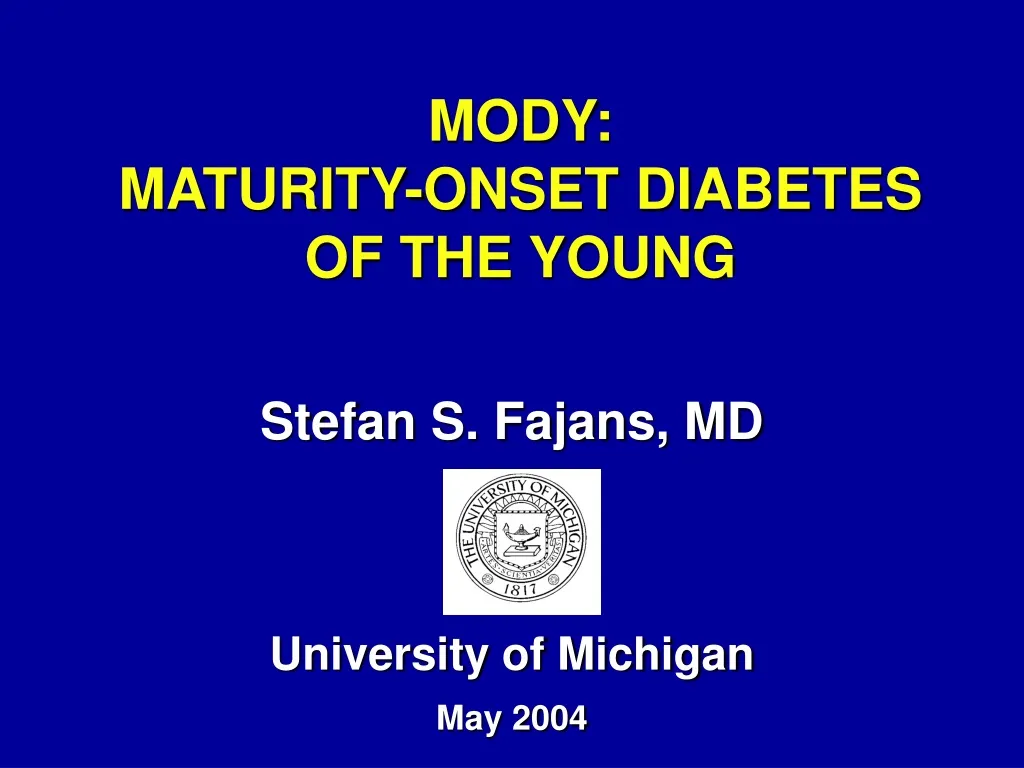 mody maturity onset diabetes of the young