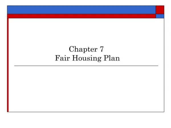 chapter 7 fair housing plan