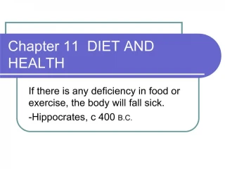 chapter 11 diet and health - slide 1