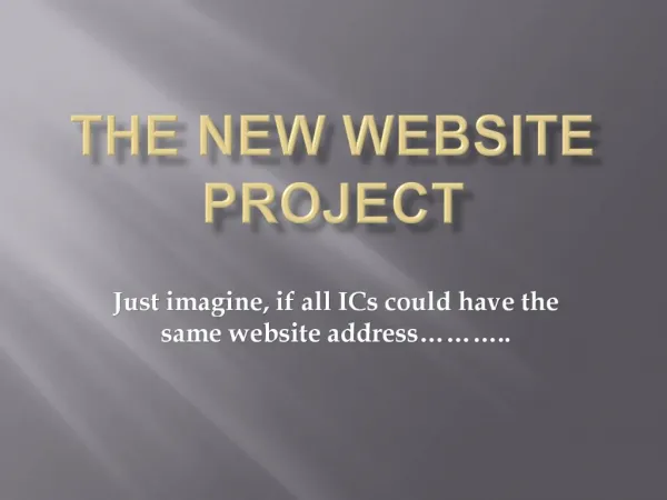 The new website project