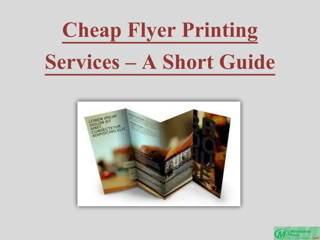 cheap flyer printing services a short guide
