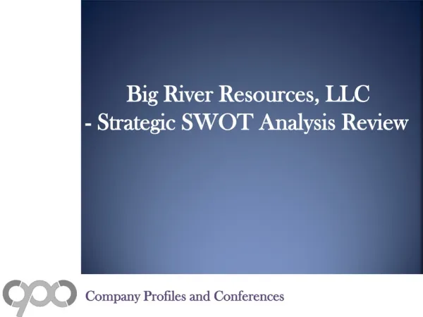 SWOT Analysis Review on Big River Resources, LLC