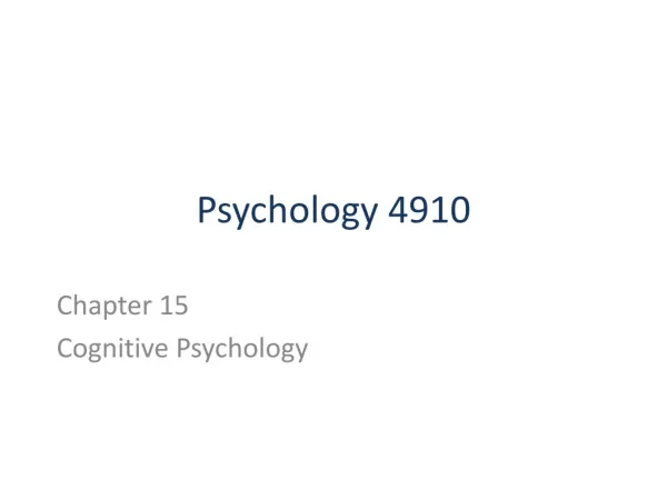 Psychology 4910