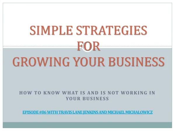 Simple Strategies for Growing Your Business