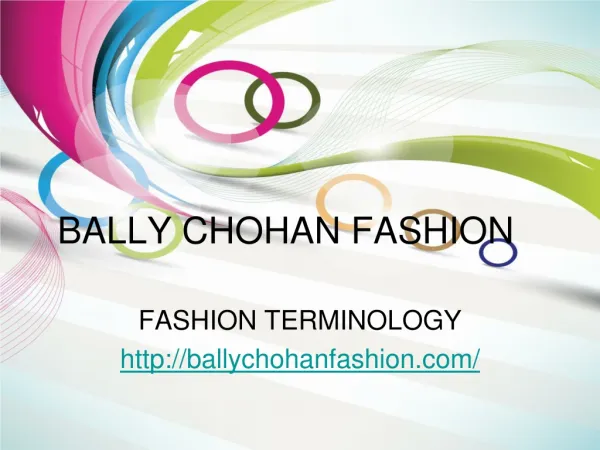 bally chohan fashion terminology
