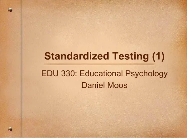 standardized testing 1