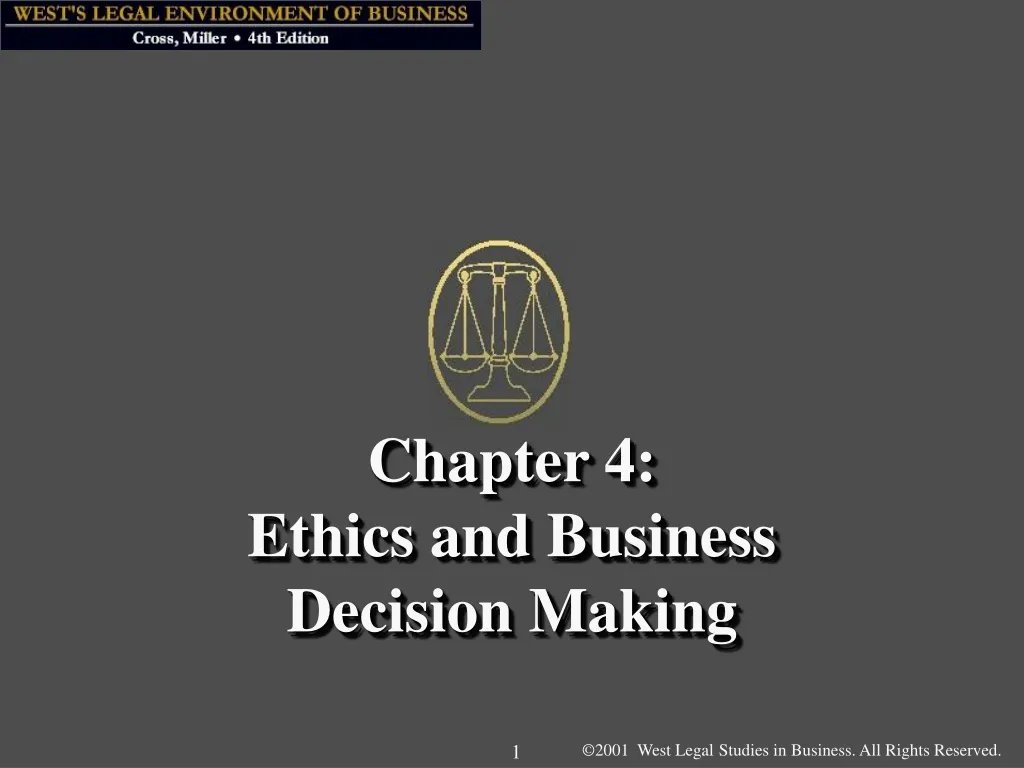 chapter 4 ethics and business decision making