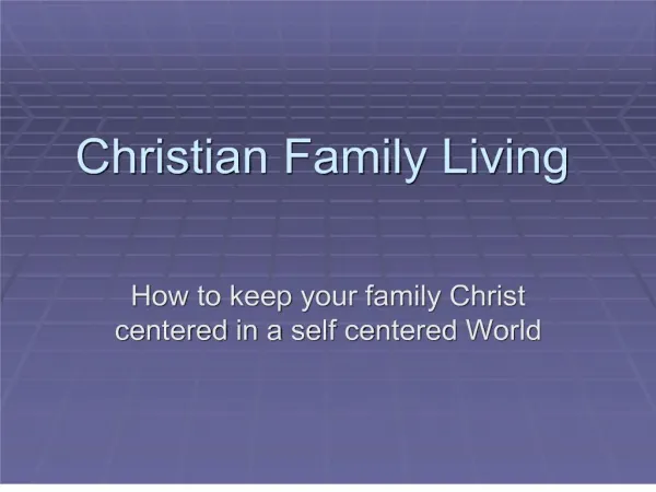 christian family living