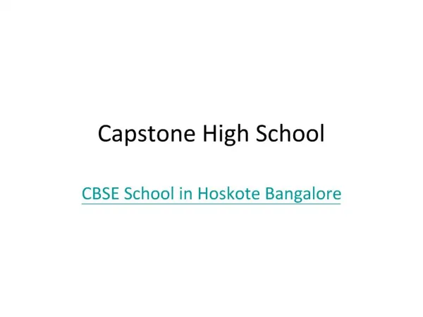 Capstone High School