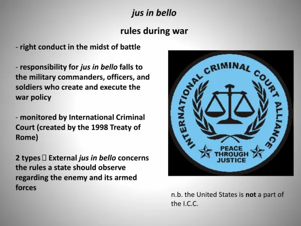 jus in bello rules during war