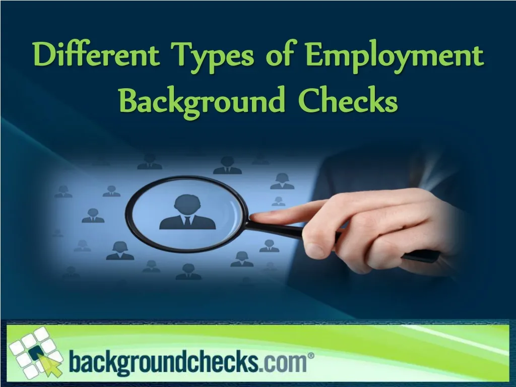 different types of employment background checks
