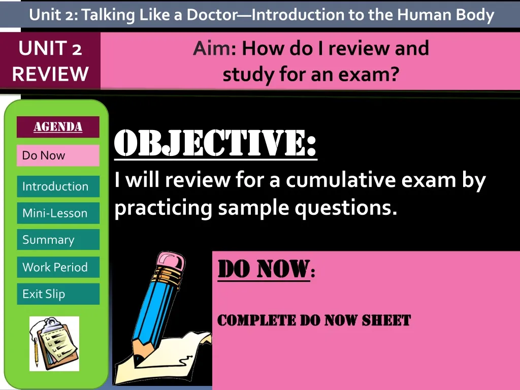 objective i will review for a cumulative exam by practicing sample questions