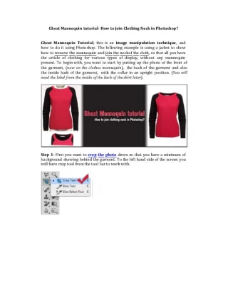 Ghost Mannequin tutorial- How to Join Clothing Neck in Phot