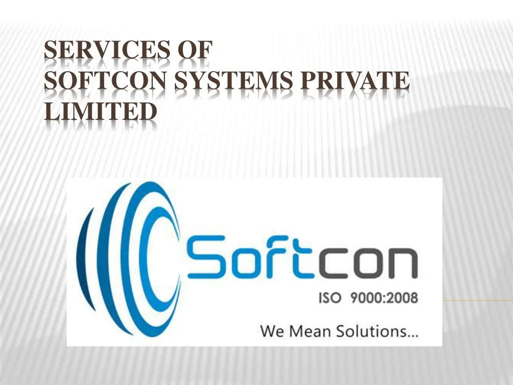 services of softcon systems private limited
