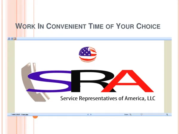 Work In Convenient Time of Your Choice