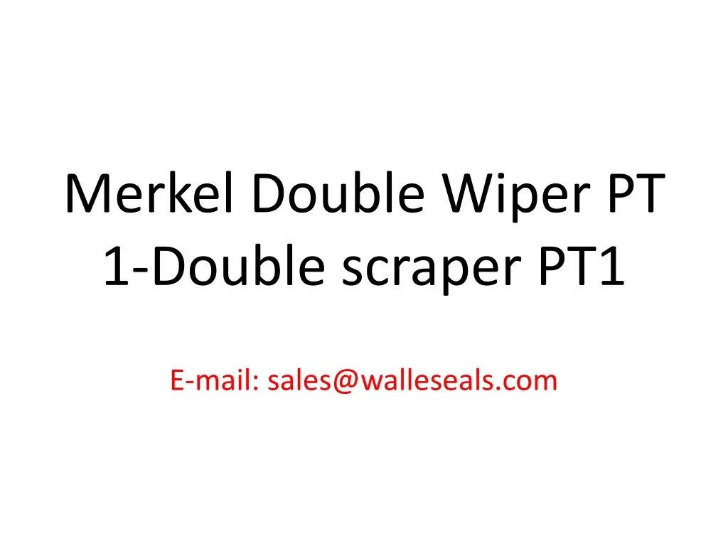 merkel double wiper pt 1 double scraper pt1