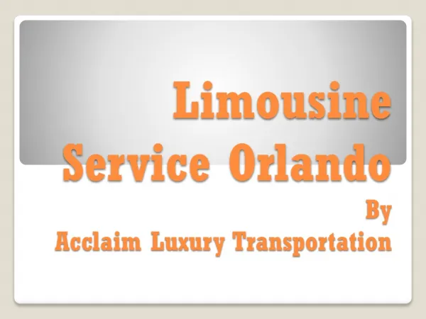 limo rental Orlando