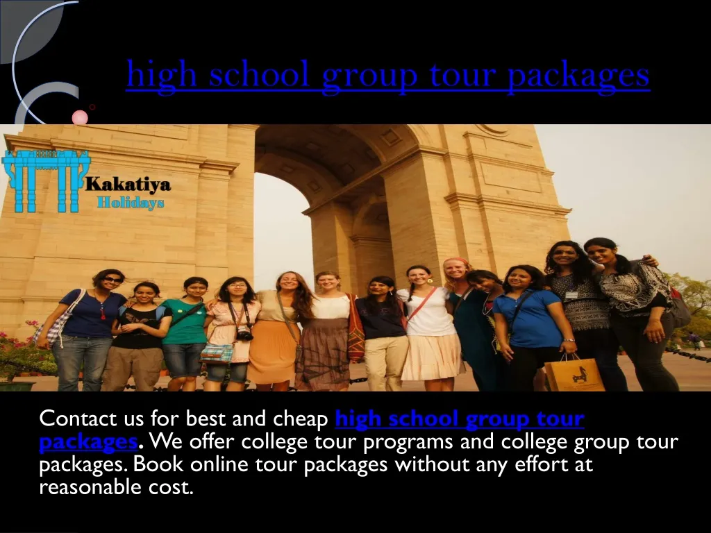 high school group tour packages