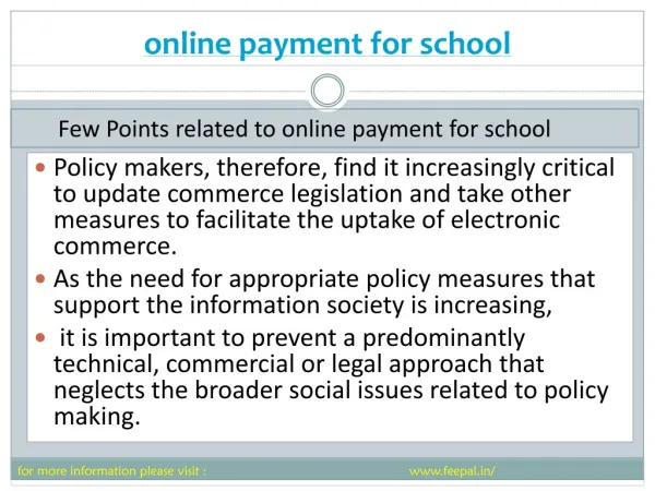 online payment for School facilitates the parents from tens