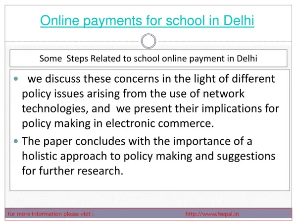 The online payment for school in Delhi solution is one whic