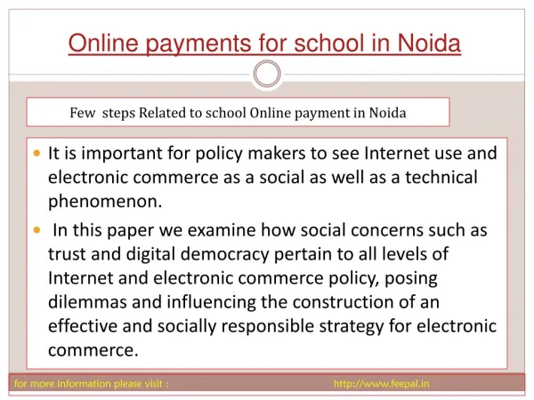 Online Payment for school in Noida is a new way making payme