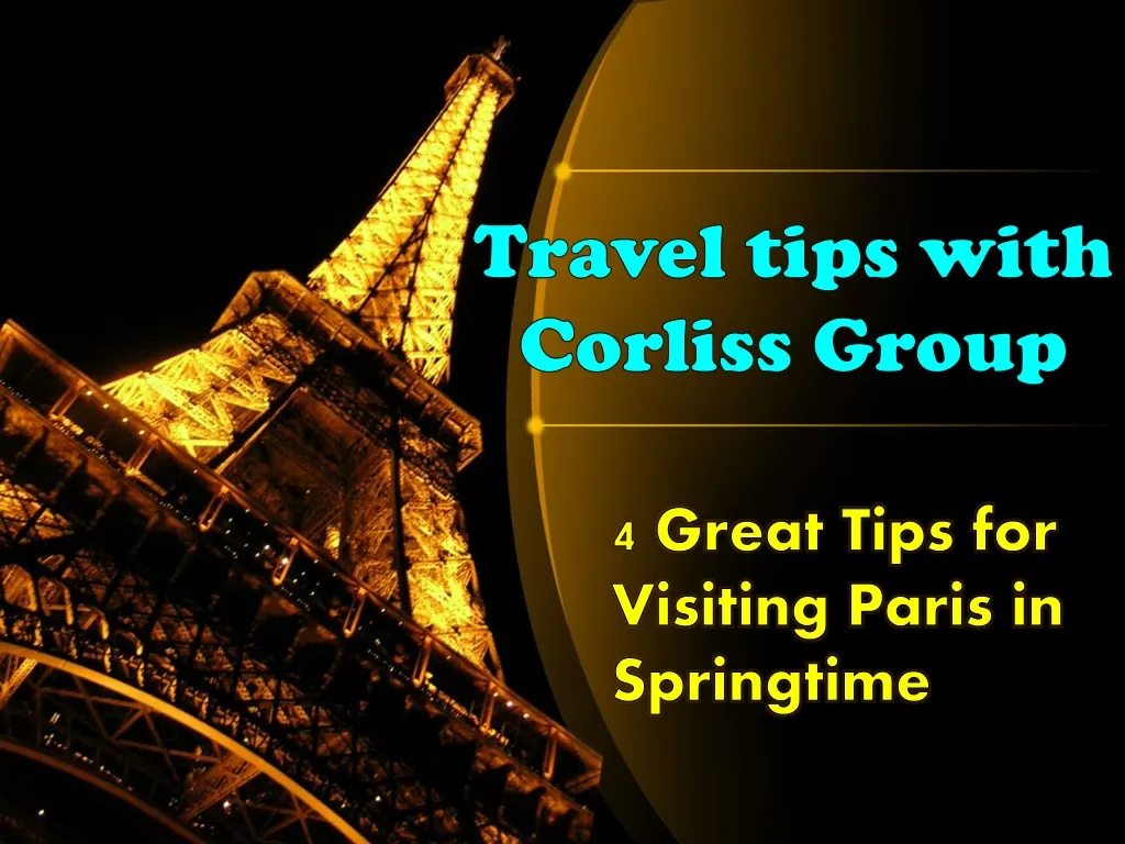 travel tips with corliss group