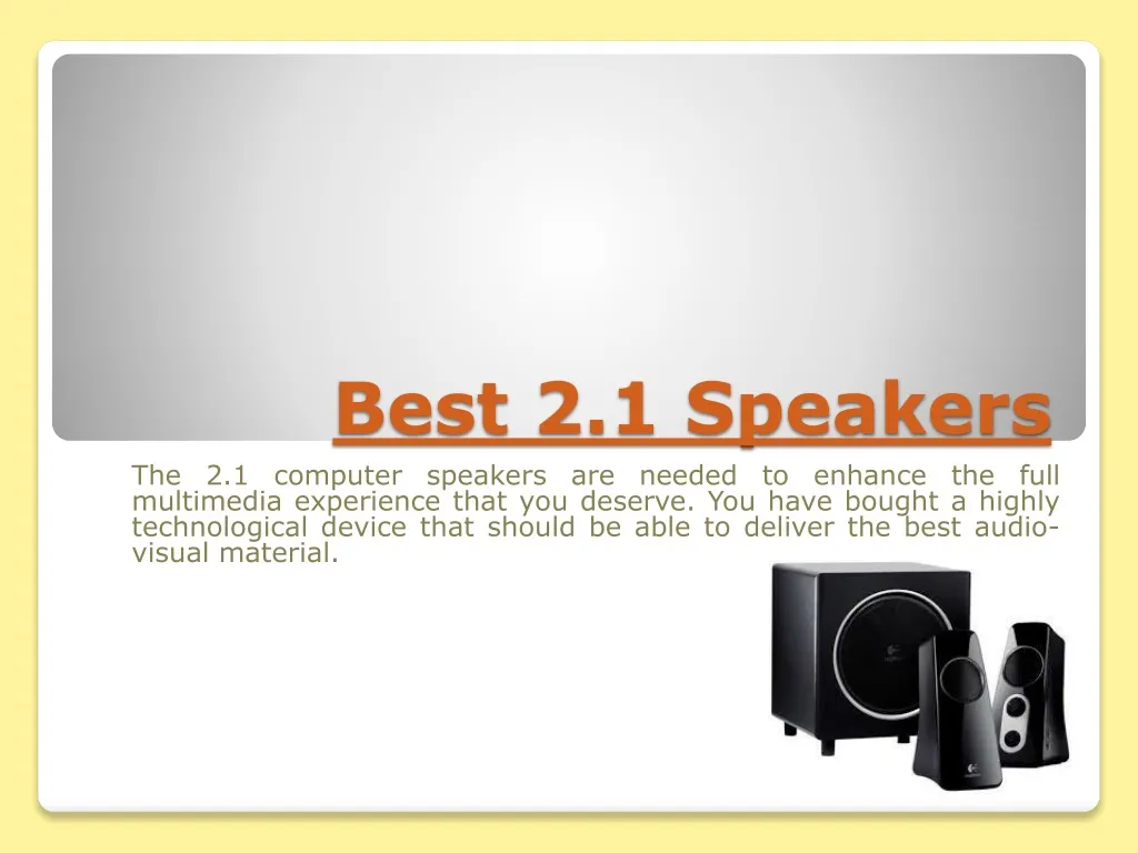 best 2 1 speakers
