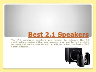 Altec Lansing Computer Speakers - slide 1