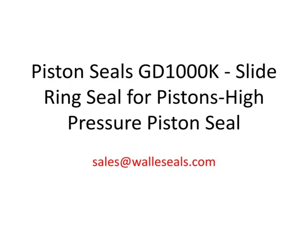 Piston Seals GD1000K - Slide Ring Seal for Pistons-High Pres