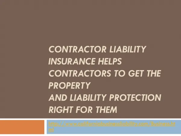Contractor Liability Insurance helps contractors