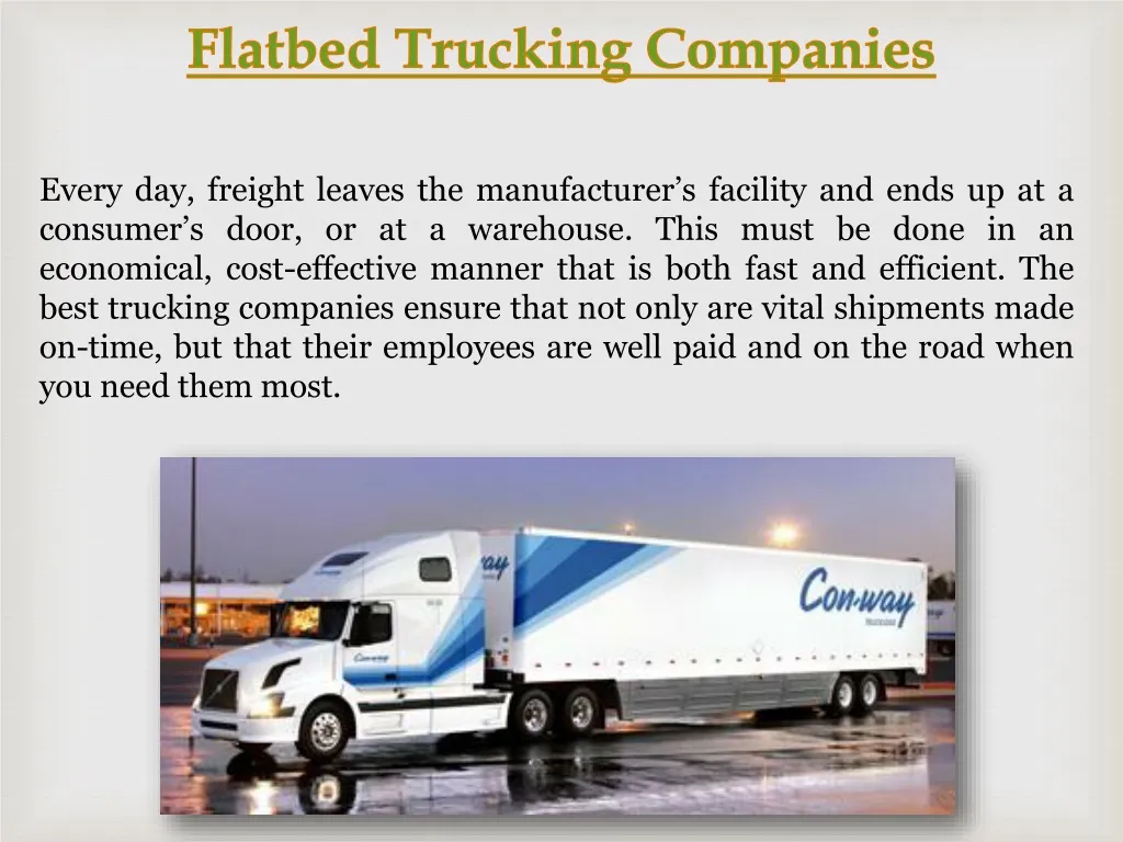 flatbed trucking companies