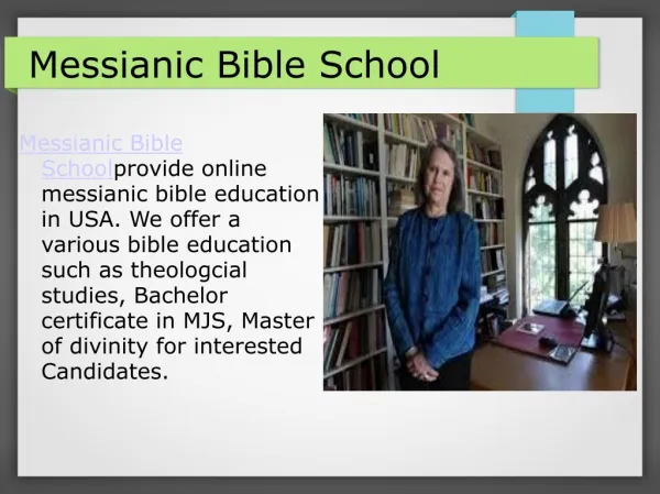 Messianic Bible School
