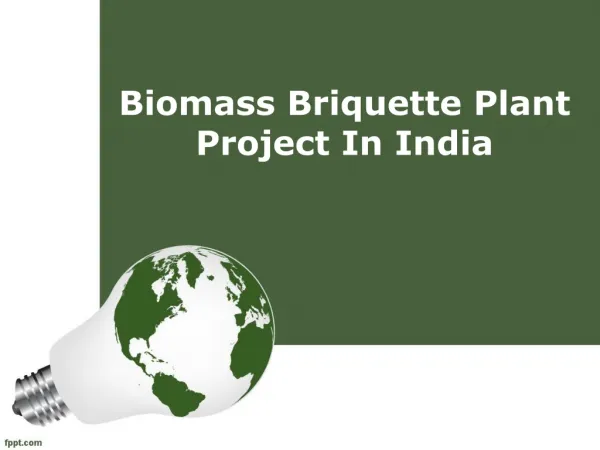 biomass briquette plant project in india