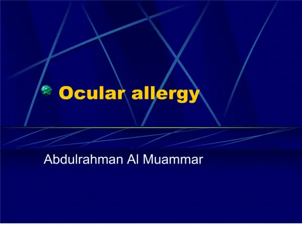 ocular allergy