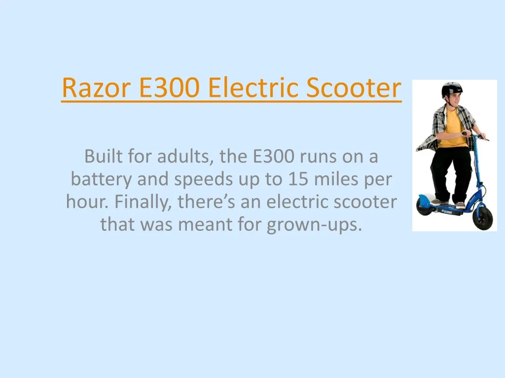 razor e300 electric scooter