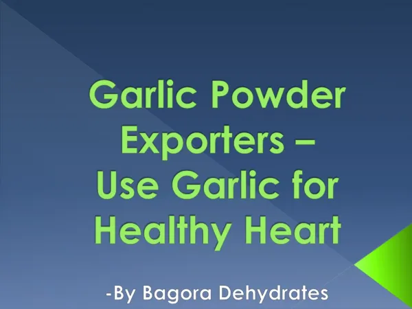 Garlic Powder Exporters